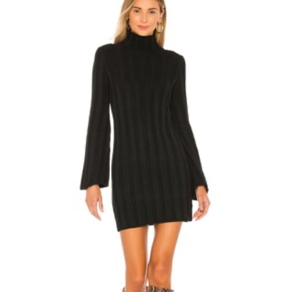 New lover + friends TAYTAY SWEATER DRESS size medium black